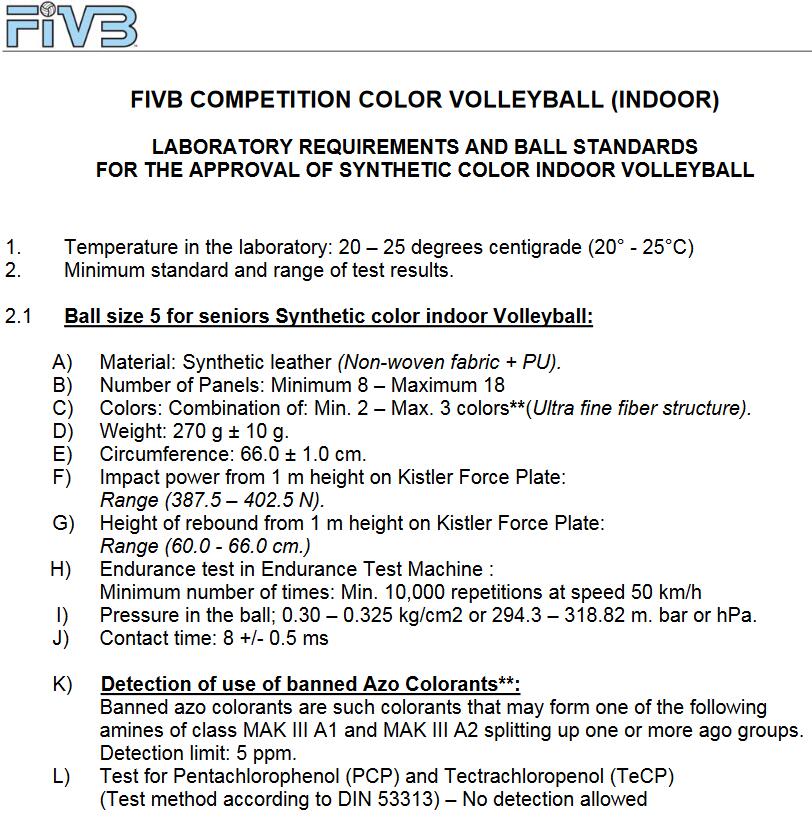 Volley ball Chart